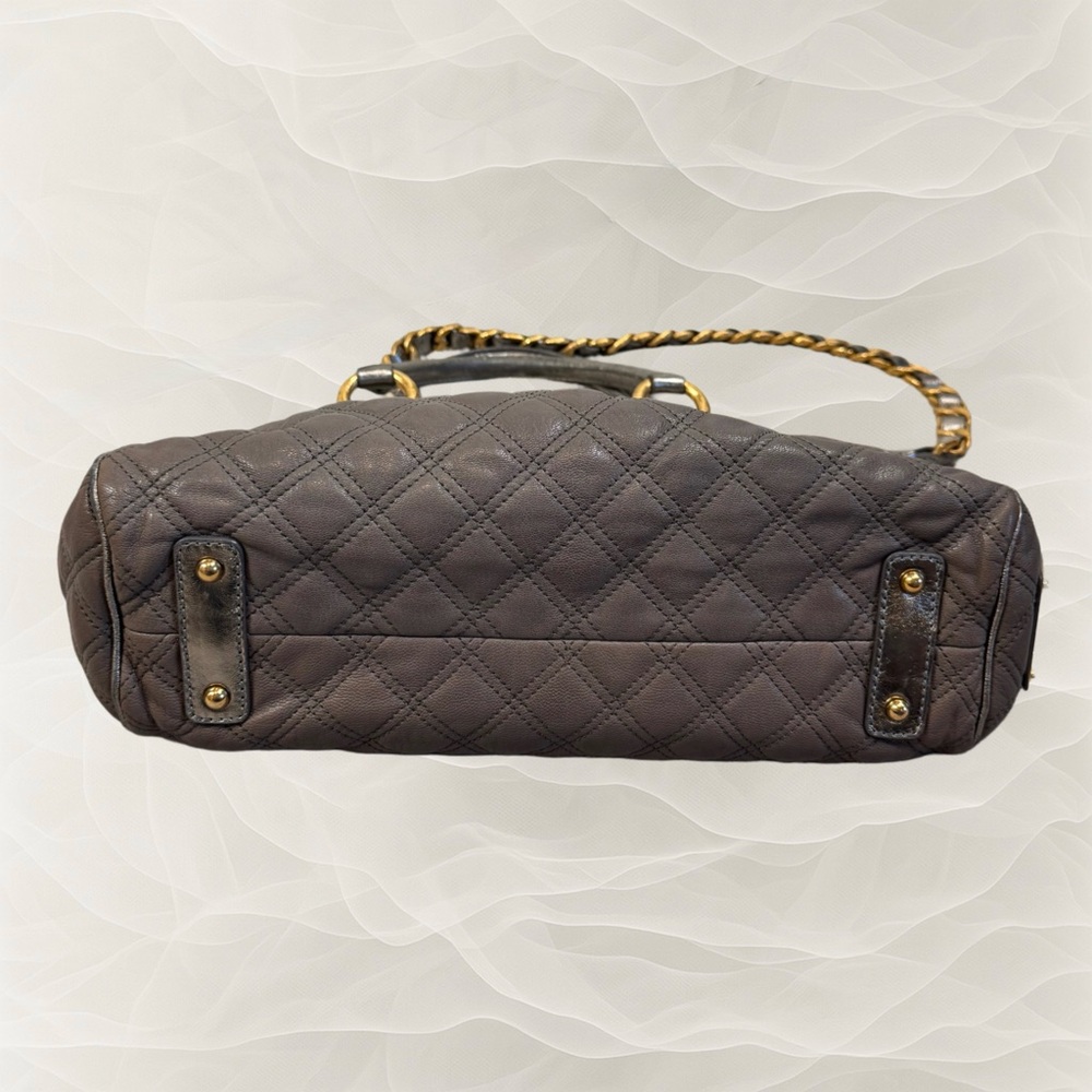 Marc Jacobs Quilted Stan Satchel in Metallic Silver and Gray - Picture 13 of 16